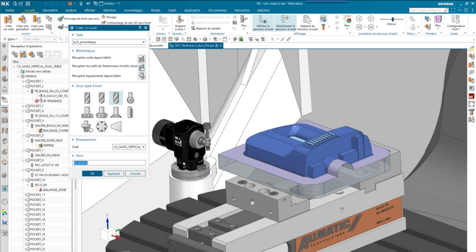 Intégration à l'aide de NX Cloud Tool manager