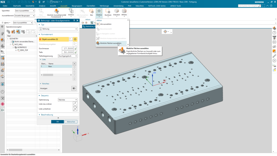 Siemens NX QuickTip - Ähnliche Flächen