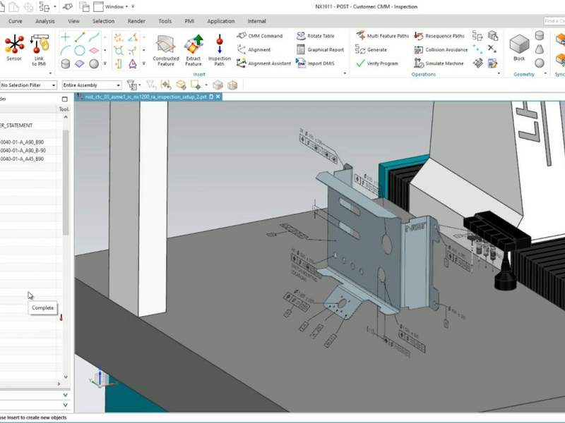 CMM Inspection Programming in NX - Funktionen für Vollmaterial- und Blechteile 