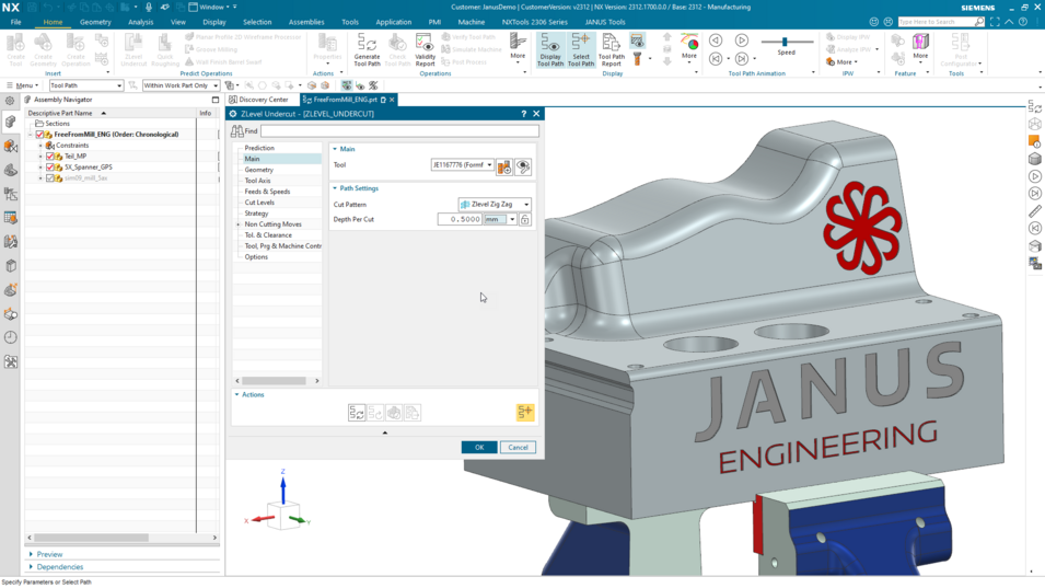 Siemens NX QuickTip-ZLevel_Undercut Path settings