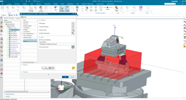 Work clearly with layer/layouts in NX CAM