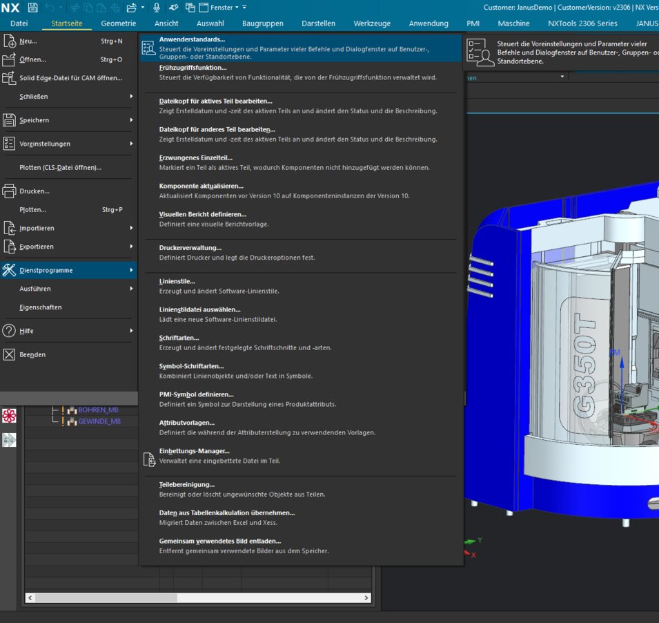 Siemens NX Quicktipp- Anwenderstandards