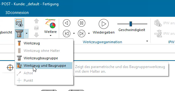 NX CAM Anwendung Werkzeug