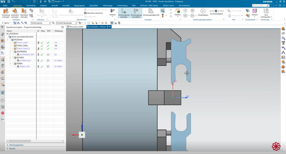 Hohle Geometrien am Werkstück Hohle Geometrien am Werkstück