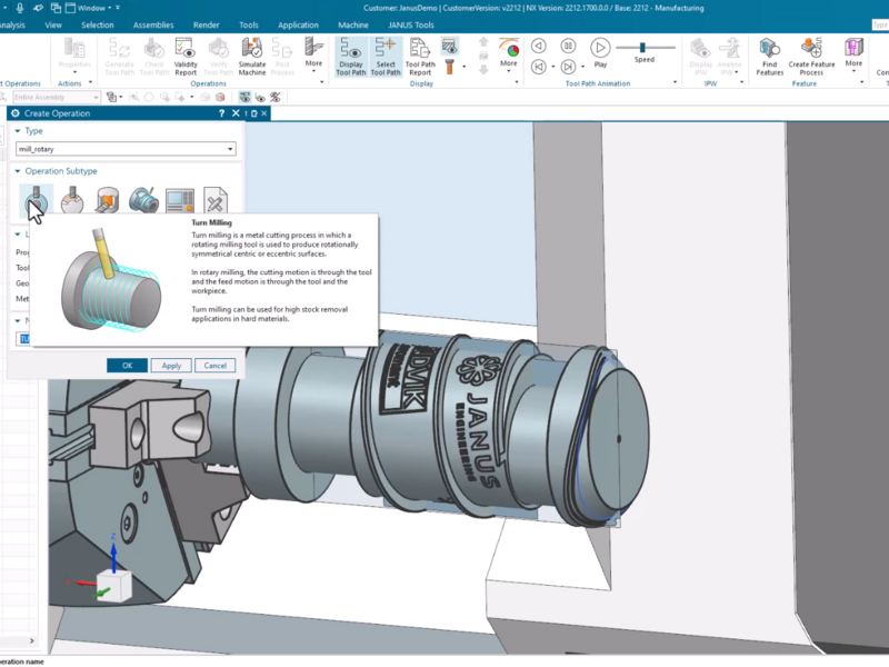 Turn Milling from NX2212 Turn Milling from NX2212