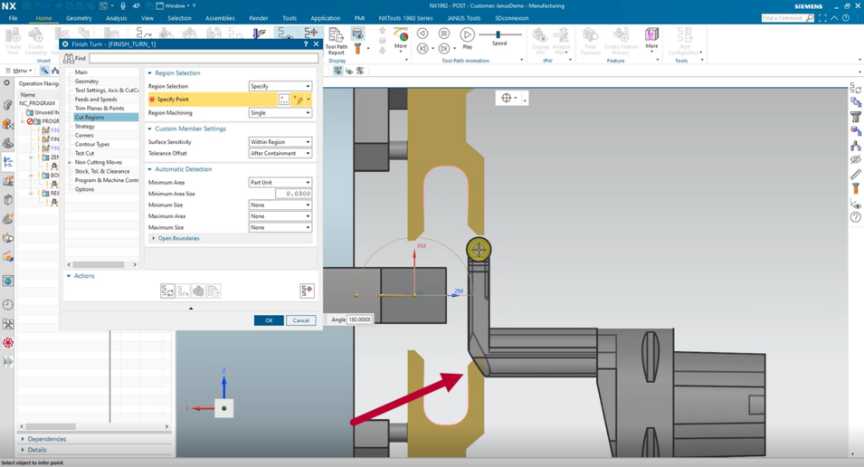 The tool collides with the lower part of our part. The tool collides with the lower part of our part.