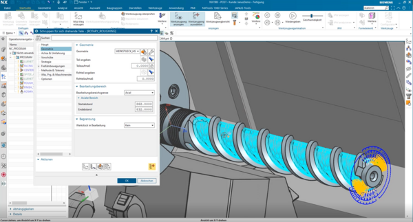 Rotary Roughing in NX CAM