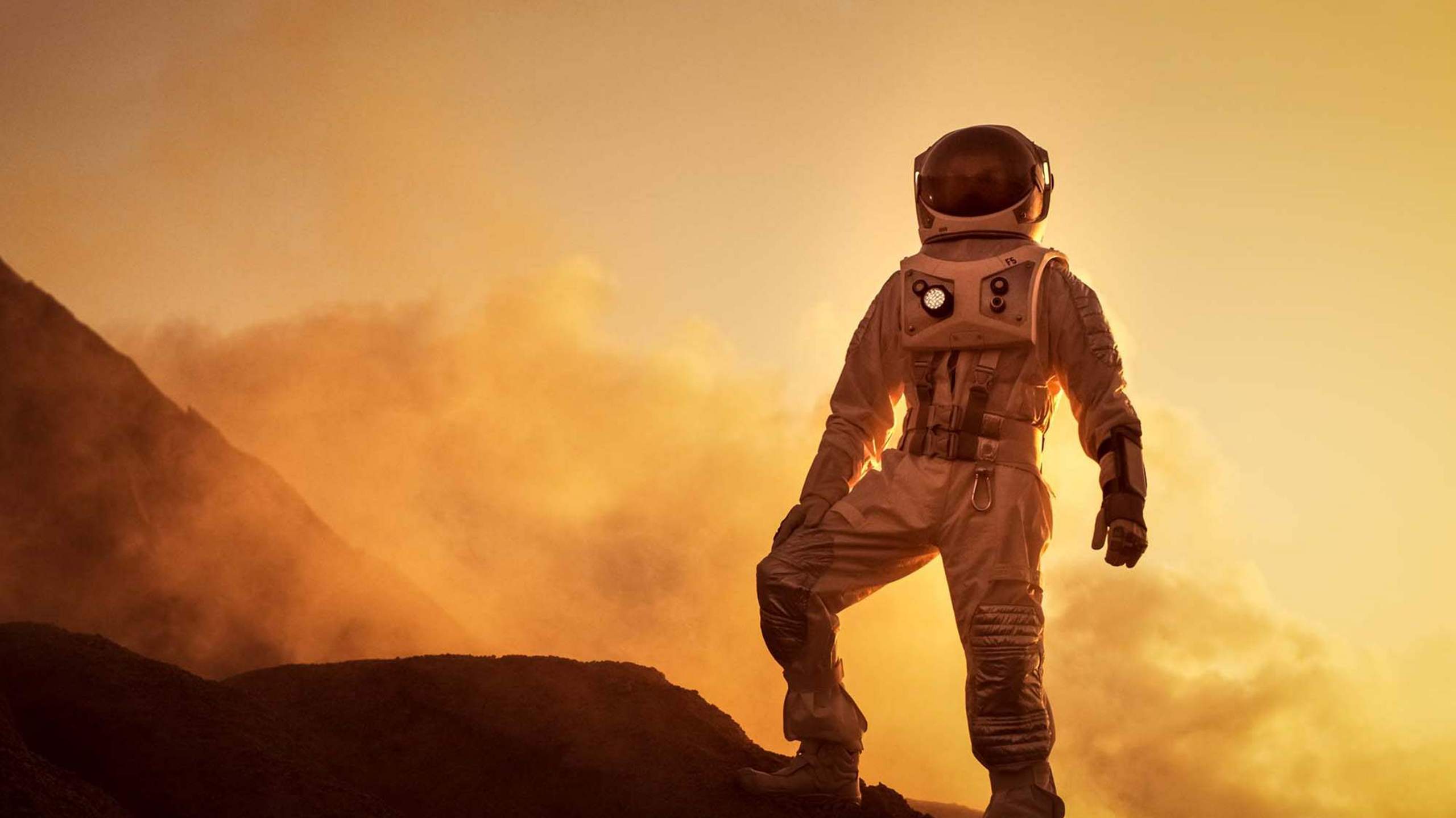 Astronaut Blick nach oben