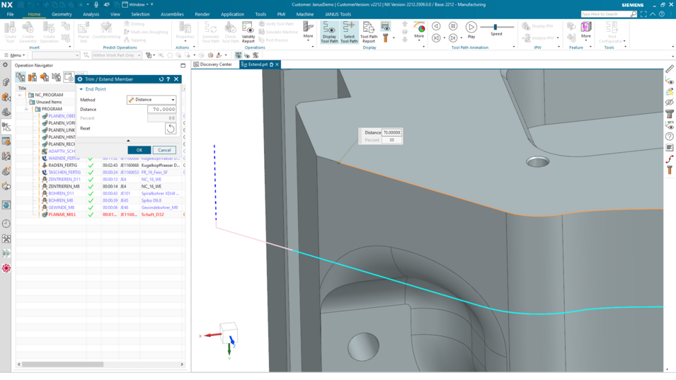 NX CAM Quicktip Trim Member