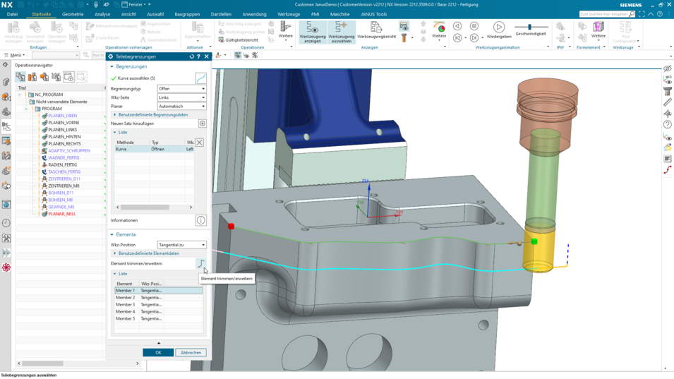 NX CAM Quicktipp-Member trimmen oder erweitern