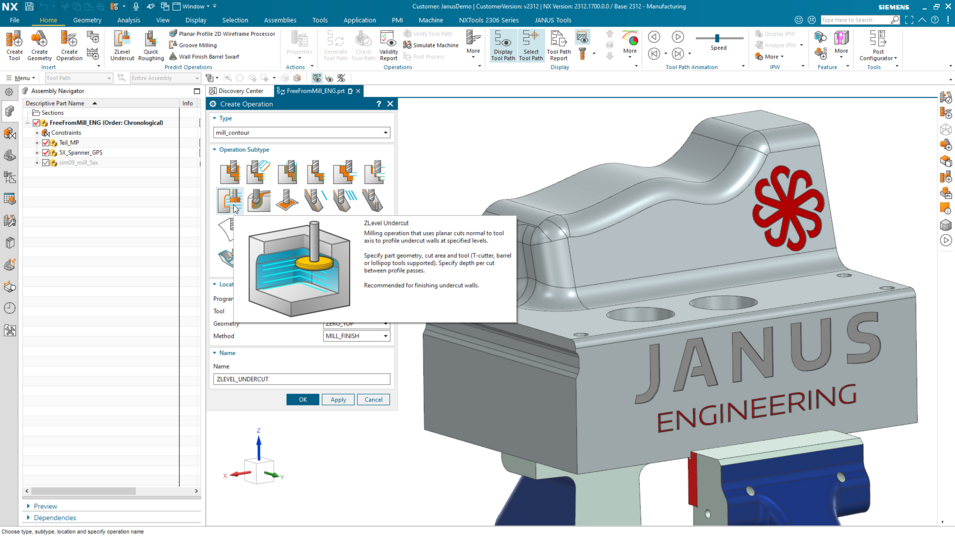Siemens NX QuickTip-ZLevel_Undercut Operation