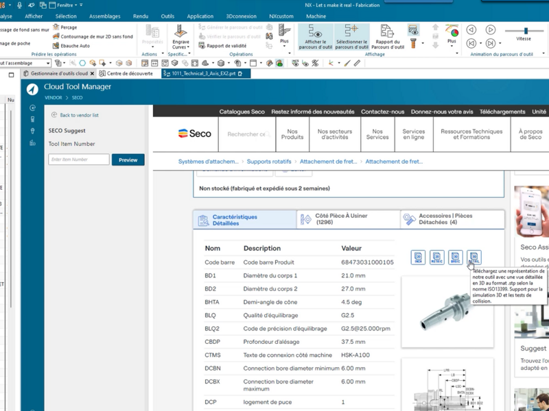 NX CAD/CAM Quicktip : Création d'outils 3D