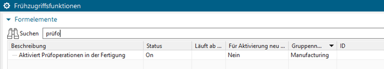 NX CAM Frühzugriffsfunktion